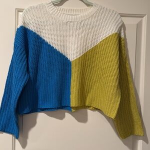 Boxy crop sweater for women size s
